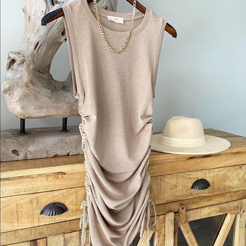 Drawstring Dress Midi